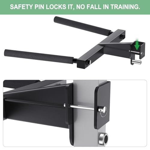 SELEWARE Squat Rack Attachment for Power Cage with 5/8" or 1" Holes - color: A: Dip Bar Attachment(2x2 Rack, 5/8 & 1" hole)