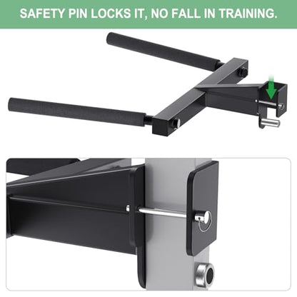 SELEWARE Squat Rack Attachment for Power Cage with 5/8" or 1" Holes - color: A: Dip Bar Attachment(2x2 Rack, 5/8 & 1" hole)