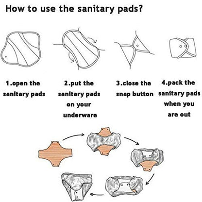 7pcs Set Reusable Women Menstrual Pads Including 1pc Mini Wet Bag +6pcs Reusable Washable Stay Dry Cloth Menstrual Pads/Maternity Mama Sanitary Wipes/Mama Panty Liners - color: Red Microfleece