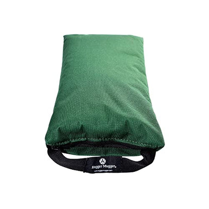 Hugger Mugger 10lb Yoga Sandbag - Adds Weight to Your Poses, Zipper Cover, Sturdy Handle, Silica Sand Filling, Durable Material - color: GREEN