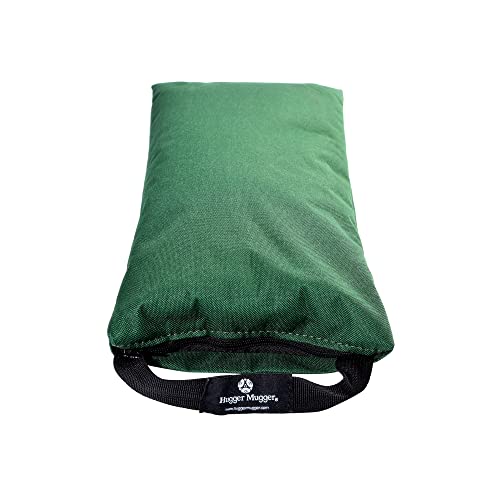 Hugger Mugger 10lb Yoga Sandbag - Adds Weight to Your Poses, Zipper Cover, Sturdy Handle, Silica Sand Filling, Durable Material - color: GREEN