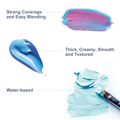 Artkey Acrylic Paint - Prussian Blue (120 ml/4.06 oz) Tubes, Rich & Vibrant Pigments, Professional Artists Acrylic Paints - Art Supplies for Canvas Wood Rock Clay Fabric Ceramics Art Crafts Painting - color: Prussian Blue, size: 4.06 Fl Oz (Pack of 1)