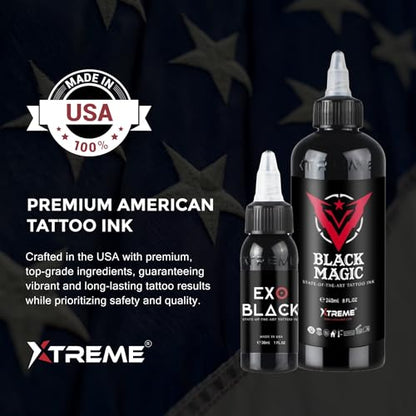 Xtreme Tattoo Ink Wetting Solution, Ultimate Solution to Keep Inks Fresh and Vibrant, Sterile, Vegan, Water-Based, Acrylic-Free (1oz) - size: 1 fl oz