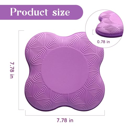 2 Packs Yoga Knee & Elbow Cushions - Extra Thick Foam for Knees, Elbows, Wrists, Hands & Head - Pilates & Kneeling Pads - Support Foam Pads for Women & Men - color: 4pcs-Pink + Purple