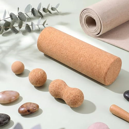 4 Pack Cork Massage Ball, L, Massage Stick Set