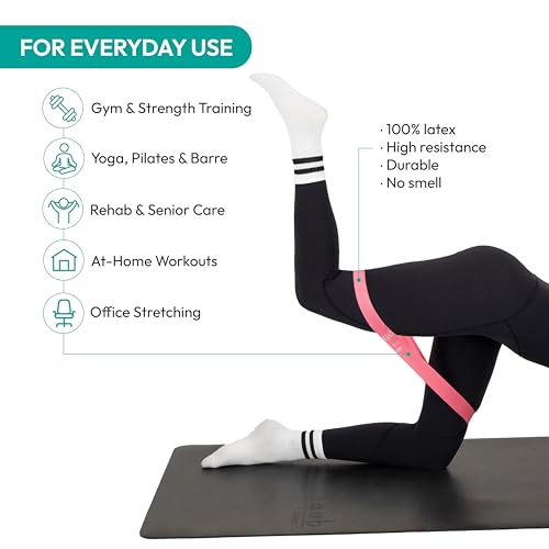 Fitness Resistance Bands Set Stretch Bands for Exercise Bands Resistance for Home Workout Bands, with Handles Bands for Working Out Portable Fitness Bands Resistance Bands for Women Elastic Band - color: PINK