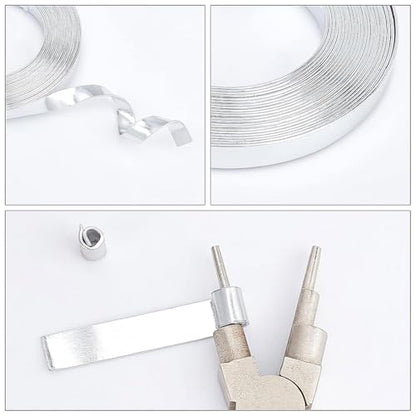 BENECREAT 32.8 Feet Flat Jewelry Craft Wire, 18 Gauge Aluminum Wire for Bezel, Sculpting, Armature, Jewelry Making(Silver, 10mm Wide, 16.4Feet/Roll, 2Rolls) - size: 10mm Wide