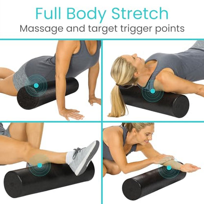 Vive High Density Foam Roller (36 inch) - Large Foam Roller for Exercise - size: 36"