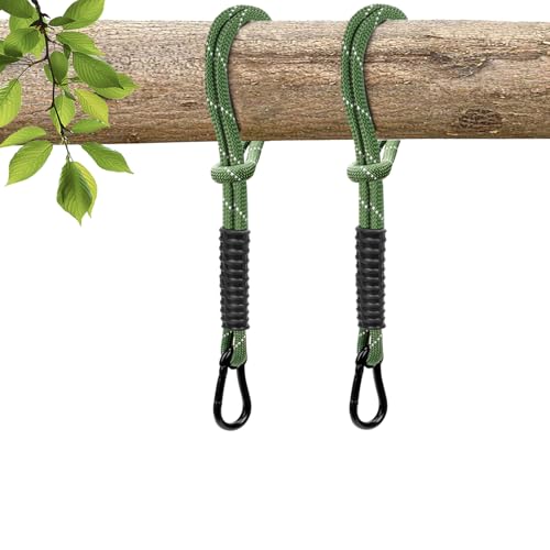 Heavy Duty Tree Swing Ropes, Hammock Tree Straps Hanging Kit, for Outdoor Swings Hammock Playground Set Accessories (1.75ft,21",Green,2Pack) - size: 21''(1.75FT)-2 Pack