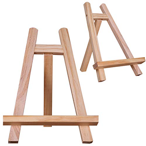 Small Tabletop Display Stand 8 inch Wooden Table Top A-Frame Artist Easel Canvas Photo Picture Sign Holder Stand