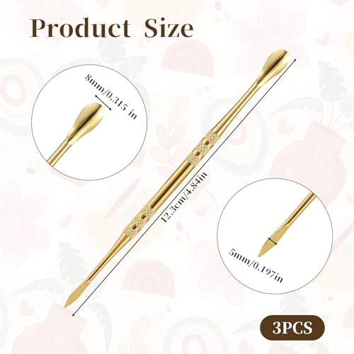 3pcs Wax Carving Tools Set, Stainless Steel Sculpture Tool Wax Tools Kit Sculpting Tool Spoon, Wax Carving Tool Set for Carving Modeling