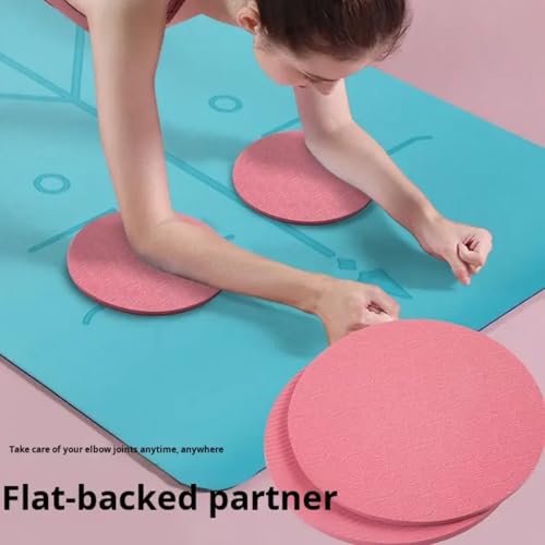2-piece set yoga knee pads and exercise mats - super thick anti slip support for thick boards, gardening, push ups, knees, Pilates, and floor exercises - knees, elbows, wrists - color: pink