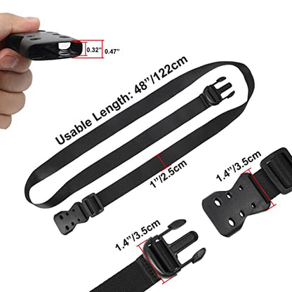 Ayaport Utility Straps with Buckle 48" Quick-Release Adjustable Nylon Straps Black 4 Pack - size: 1"x48"