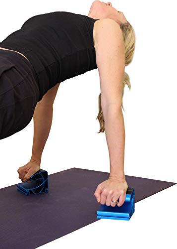 Pushup Bars - Safe Push Up Bars - Strength training Pushup Stands Perfect for Home Gym & Traveling Fitness - Lightweight, Non-Slip Bodyweight Training Workouts Blocks - color: Gold