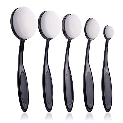UNIMEIX 5 Pack Blending Brush for Card Making Crafting Ink Blender Brushes Set Tool Paper Background Brush Drawing Scrapbooking & Stamping Supplies (Black) - color: White, size: 5 Pack Brush