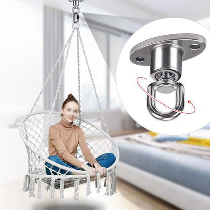 SELEWARE Tire Swing Swivel Hanger, Heavy Duty Swing Hook, 1200 LB Capacity - color: Ball Bearing Swing Hangers, 2 Pack