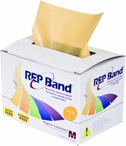 by Magister REP Band Latex-Free Exercise Bands (6 yards) - Resistance Peach by Magister