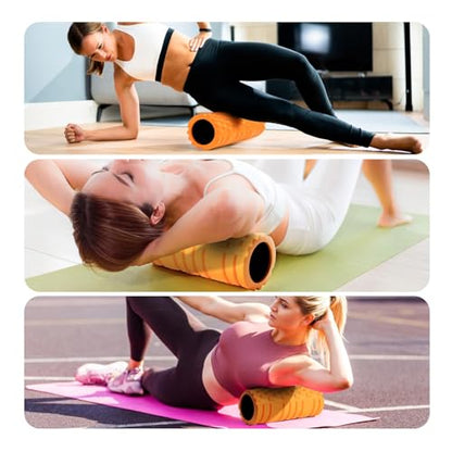 Krightlink Foam Roller High Density 13" Patented Exercise Roller for Deep Tissue Muscle Massage, Muscle Massage and Myofascial Trigger Point Release, Relieves Muscle Pain, Improves Mobility (Orange) - color: Tangerine