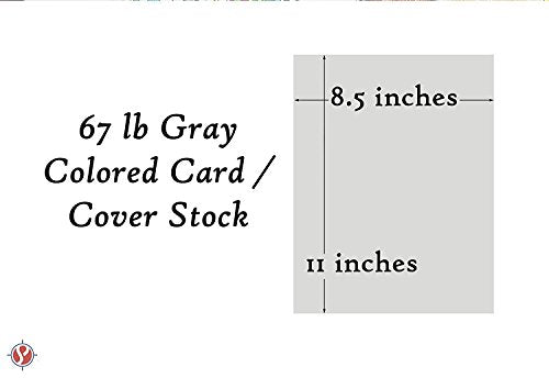 Gray 67lb Vellum Bristol Cardstock, Lightweight Cover Card Stock Paper - Great for Arts and Crafts, Wedding Invitations, Documents and Brochures | 8.5 x 11 (Letter Size) | 250 Sheets per Pack - color: Gray, size: 8.5 x 11