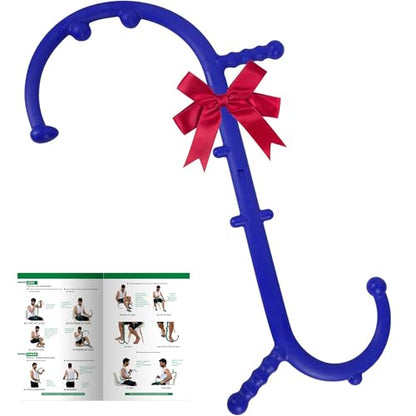 Shrdaepe Massage Trigger Point Cane, Body Deep Tissue, Handheld Back, Neck, Shoulder, Leg and Feet Massager Rod, Muscle Release Tool Self Massage Hook Cane Gifts for Women & Men, Blue - color: Blue