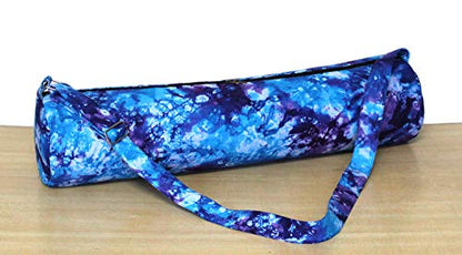 INDIAN CRAFT CASTLE ICC Yoga Mat Bag Carrier Full-Zip Exercise Yoga Mat Carry Bag for Women Men with Multi-Functional Storage Pockets and Adjustable Shoulder Strap 26X6 Inches - style: Purple Tye Dye
