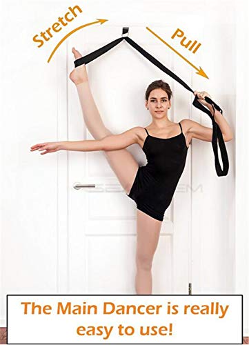 Adjustable Leg Stretcher Lengthen Ballet Stretch Band - Easy Install on Door Flexibility Stretching Leg Strap Great Cheer Dance Gymnastics Trainer Stretching Equipment Taekwondo Training - color: Light Blue