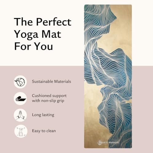 Shakti Warrior Suede Yoga Mat, Non Slip, 72 x 24 Inch, 3mm Thick - color: Kundalini