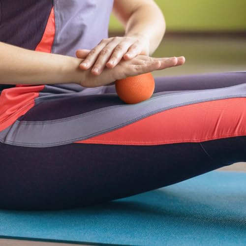 2-Pack Firm Lacrosse Massage Balls (Orange&Black) - color: Orange&black