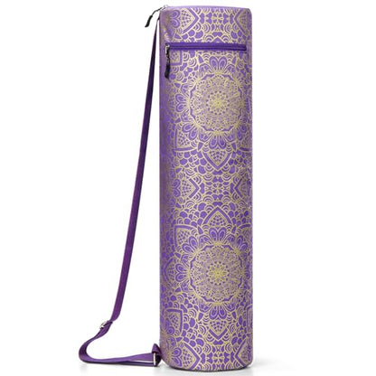 Gonex Yoga Mat Bag, Full-Zip Mat Carrier | 600D Oxford Fabric, Wet Pocket, Front Zip Pocket, Adjustable Strap, Fits Mats up to 26" - color: Royal Purple