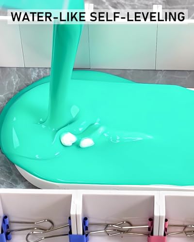 Nicpro 140 oz Silicone Mold Making Kit 20A, Platinum Liquid Silicone Rubber for Mold Maker, Jade Green Flexible & Food Safe Mix Ratio 1:1 for Casting 3D Resins Molds DIY with Gloves, Sticks & Cups - size: 140oz