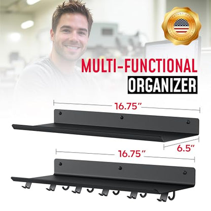 2-Tier Floating Shelf Compatible with Tonal 1 & 2 Accessories - style: 2 Tier