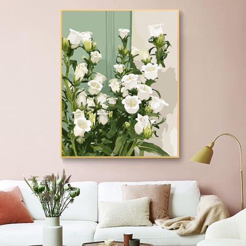 ZRIZQ Flowers Paint by Numbers Kit for Adults Beginner,Lily,16x20 | Full set with wooden brushes,rolled canvas,rich paints.Calming activity.Beginner friendly.Just open and paint. - color: 16"X20"Rolled Canvas(Frameless)-Flowers 11