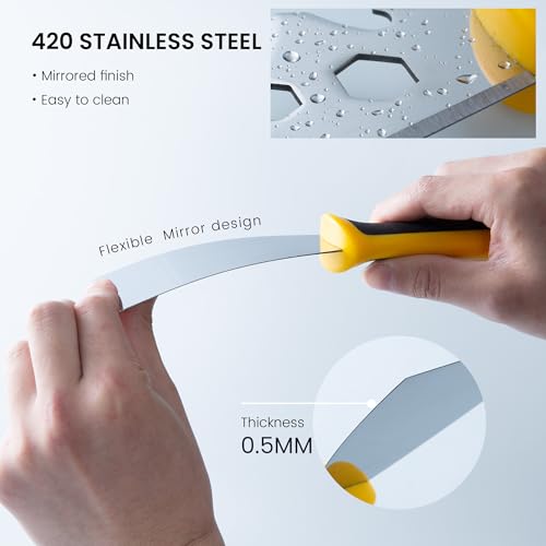 VOOMEY Putty Knife Set, 3PCS Paint Scraper Tool Kit with 12-in-1 Painter's Tool, Stainless Steel Putty Knives for Drywall Repair, Spackle, Wallpaper Removal & Wall Patching