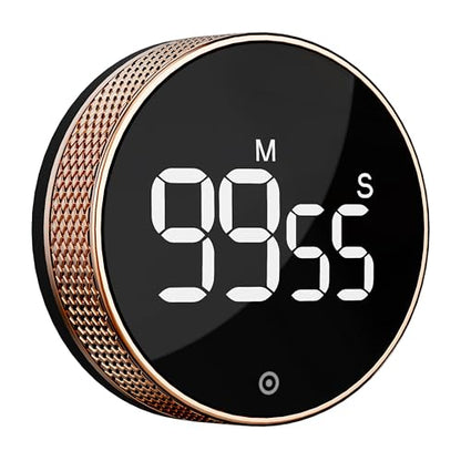 BlueSnail Kitchen Timer with LED Digital Display Smart Efficana for Home Classroom Gym Office, Volume and Brightness Adjustable Productivity Timer (Rose Gold) - color: Rose Gold