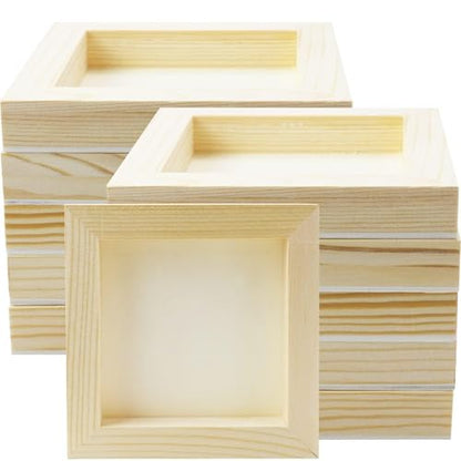 FSWCCK 10 Pack 5 x 5 inch Wood Panel Boards, Unfinished Wood Canvas Panels for Crafts, Painting Canvas, DIY Art Projects, Pouring, Arts Use with Oils, Acrylics - size: 5"X 5" 10 Pack