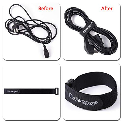 Wisdompro 20 Pack (8 12 18 24 Inch) Hook and Loop Tie Down Strap Heavy Duty - size: Mixed Size, 20 Pack