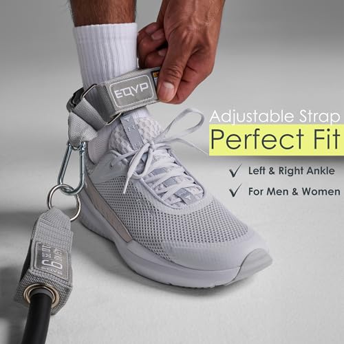 EQYP Power Tube Accessories – Handles, Door Anchor, Ankle Strap for Resistance Bands