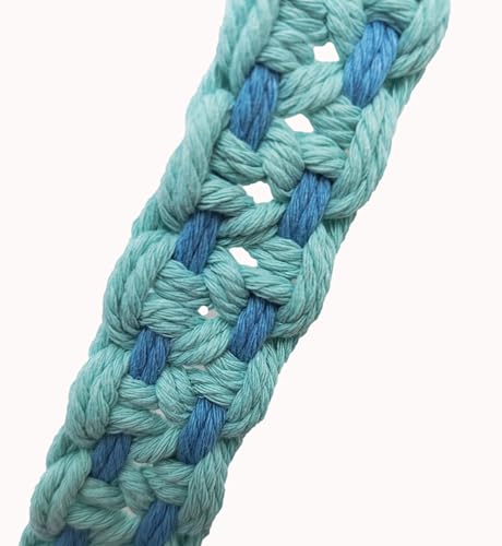 kiido Macrame Yoga Mat Carrying Strap [MAT NOT Included], Hand Woven Multi-use Strap/Carrier for Your Yoga Mat, Exercise Mat - color: Light Blue