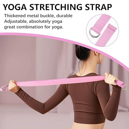 MAOMUN 6 Yoga Blocks 2 Pack with Yoga Strap and Beveled Edges, Anti-Slip Pilates Block Set Yoga Brick, Soft Lightweight Pilates Accessories for Balance Stability Stretching Pilates