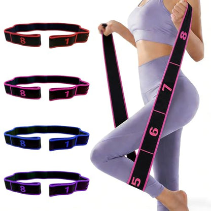 Fitness Resistance Band for Stretching and Yoga, Number Stretch Resistance Band with Clear Markings, 8-Section Elastic Training Bands - color: 1PCS