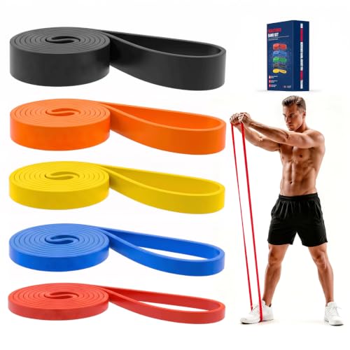 Pull Up Bands, Resistance Bands Set, Exercise Workout Bands for Men & Women, Ideal for Body Stretching, Physical Therapy and Muscle Training - color: Dark Blue