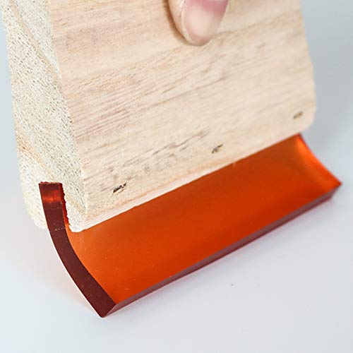 Silk Stencil Screen Printing Squeegee, 3 Size 5.9 inch/9.4 inch/13.7 inch Water Squeegee, 75 Durometer Wooden Ink Scraper for Screen Printing