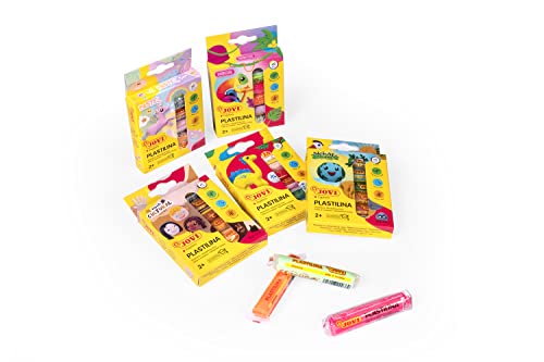 Jovi - 30 Non-Hardening Modeling Clay Bars in 30 Colors, 0.53 oz Each | Plant Based, Non-Toxic, Gluten-Free, for Kids Ages 3+ Reusable Great for Crafts and Games