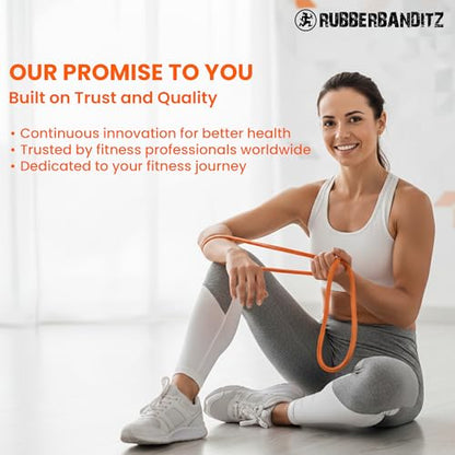 Rubberbanditz Resistance Bands Workout Kit | Exercise Bands, Door Anchor, Handles, Carry Bag, Straps | Resistance Training, Physical Therapy - color: 1.2 lbs (0.5 kg) Basic Package