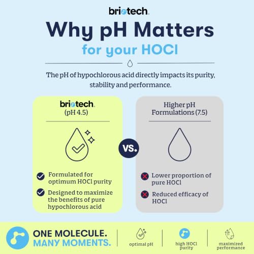 BRIOTECH Extra Strength HOCl Cleaner, 500 PPM Hypochlorous Acid, 32 fl oz - size: 32 Fl Oz (Pack of 1)