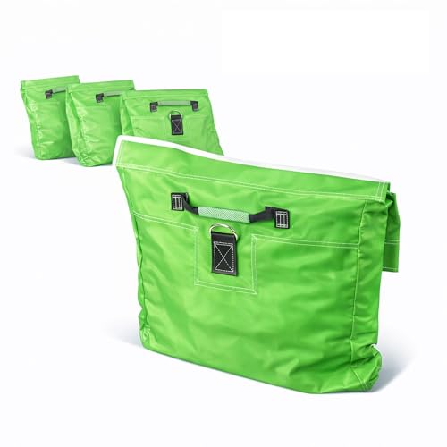 Durable Sandbag Covers Heavy Duty Vinyl with D-Ring | Commercial Grade 18oz PVC, 21" Square Sand Bags, 50lb Capacity Anchor Weight Covers for Inflatables, Tents, Tarps - color: Light Green