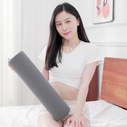 2 Pack Round Massage Table Bolster Pillow Pad, Bolster Pillow, Round Pillows, Suitable for Earthlite Massage Table (Grey, 7.8''x19.6'') - color: Grey, size: 7.8''x19.6''