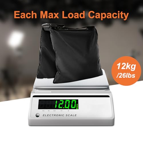 Jiang&Rong 4 Pack Sandbag Weight Bags - Black