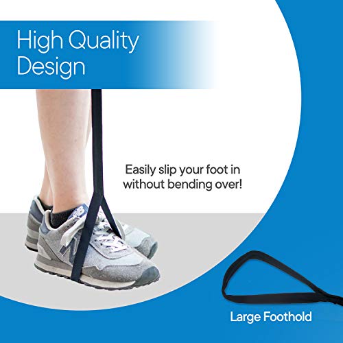 RMS Premium Leg Lifter with Hand Strap and Foot Loop, 35 Inch | Leg Lifter Strap, Helps lift a weak leg into bed, a wheelchair, chair or car without reaching down or using your hands - size: 35 Inch (Pack of 1)