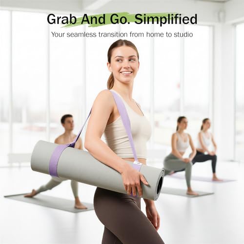 Slim Panda Yoga Mat Straps for Carrying, Adjustable Yoga Mat Carrier Sling Fits All Mats(Mat Not Included) - color: Light Gray, size: 72 inches